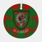 Middleton Scottish Clan Tartan & Crest Ornament Aus Glas (Rückseite)