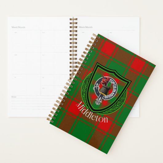 Middleton Scottish Clan Tartan & Crest Planer (Anzeige)