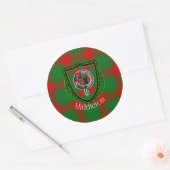 Middleton Scottish Clan Tartan & Crest Runder Aufkleber (Umschlag)