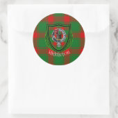 Middleton Scottish Clan Tartan & Crest Runder Aufkleber (Tasche)