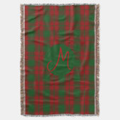 Middleton Tartan Mit Monogramm Decke (Vorderseite Vertikal)