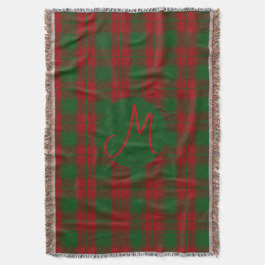 Middleton Tartan Mit Monogramm Decke (Vorderseite Vertikal)