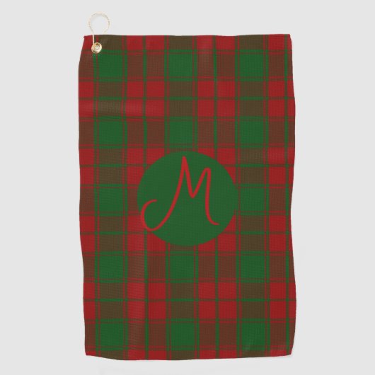 Middleton Tartan Mit Monogramm Golfhandtuch (Vorderseite)