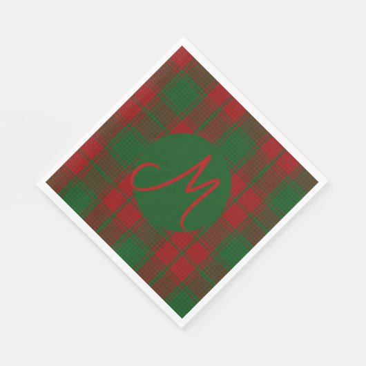 Middleton Tartan Mit Monogramm Serviette (Ecke)