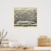 Middletown, CT Panoramic Map - 1877 Poster (Küche)