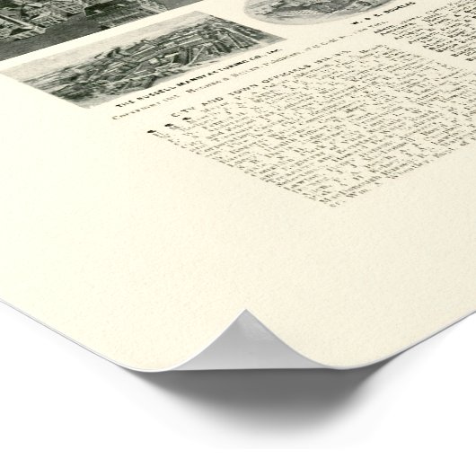 Middletown, CT Panoramic Map - 1915 Poster (Ecke)