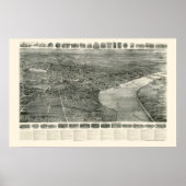 Middletown, CT Panoramic Map - 1915 Poster (Vorne)
