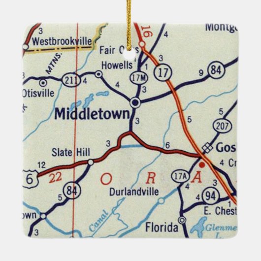 Middletown NY Keramikornament (Rückseite)