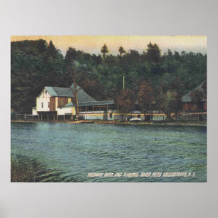 Middletown NY, Midway park, Wallkill River, Old Poster