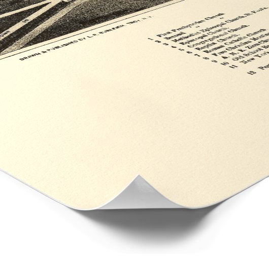 Middletown, NY Panoramic Map - 1887 Poster (Ecke)