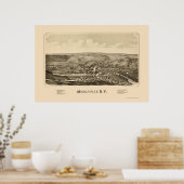 Middleville, NY Panoramic Map - 1890 Poster (Küche)