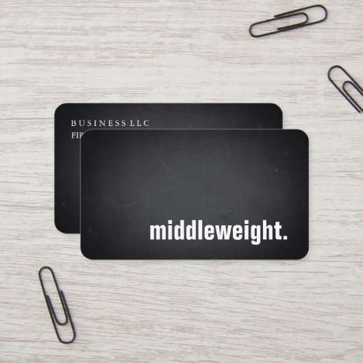 middleweight. Modern Blackboard Professional Visitenkarte (Vorderseite/Rückseite Beispiel)