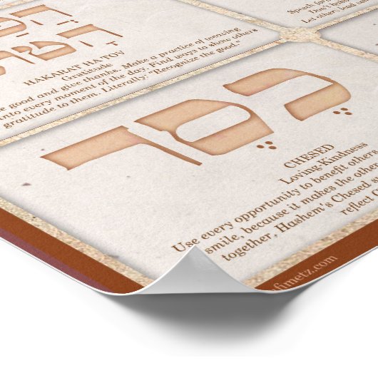 Middot von Mussar Poster (Ecke)