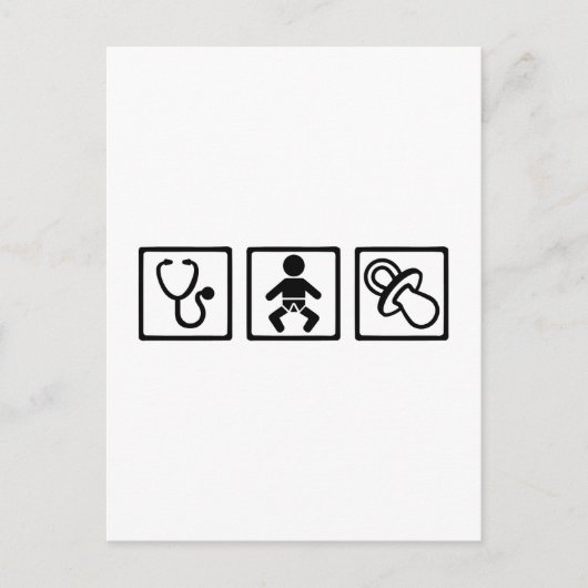 Midfrau Baby Schnuller Postkarte (Vorderseite)