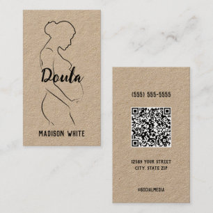 🤰 Midfrau Birth Doula Custom QR Business Card Visitenkarte
