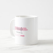 Midfrau Brushstroke Herzname Personalisiert Kaffeetasse (Vorderseite Links)