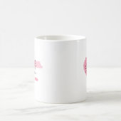 Midfrau Brushstroke Herzname Personalisiert Kaffeetasse (Mittel)