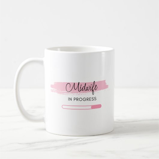 Midfrau Brushstroke Herzname Personalisiert Kaffeetasse (Links)