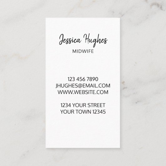 Midfrau Business Card Visitenkarte (Rückseite)