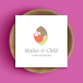 Midfrau Doula Birth Couch Mutter und Kind Quadratische Visitenkarte