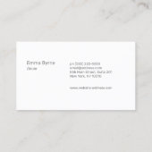 Midfrau Doula Holding Baby Visitenkarte (Rückseite)