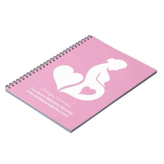 Midfrau Doula Schöne Schwangerschaft Custom Pink Notizblock (Linke Seite)