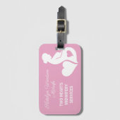 Midfrau Doula Schöne Schwangerschaft Pink Gepäckanhänger (Vorderseite Vertikal)
