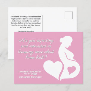 Midfrau Doula Schönes Business Pink Postkarte
