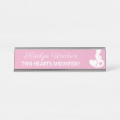 Midfrau Doula Schönes Business Pink Schreibtischnamensplakette (Vorderseite )