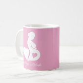 Midfrau Doula Schönes Personalisiertes Rosa Kaffeetasse (Vorderseite Links)