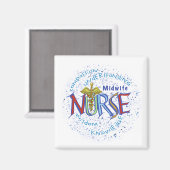 Midfrau Nurse Motto Magnet (Vorderseite/Rückseite)