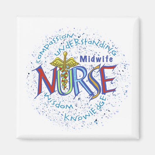Midfrau Nurse Motto Magnet (Vorne)