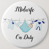 Midfrau On Duty Blue Colossal, 18 mm Round Button (Vorderseite)