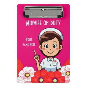 Midfrau On Duty Personalisiert Mini Clipboard Klemmbrett