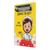 Midfrau On Duty Personalisiert Mini Clipboard Klemmbrett (Gewinkelt2)