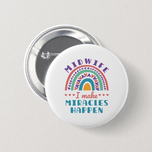 Midfrau Rainbow I Make Miracles passieren Button (Vorne & Hinten)