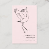 Midfrau, Storch, leicht rosa Visitenkarte (Vorderseite)