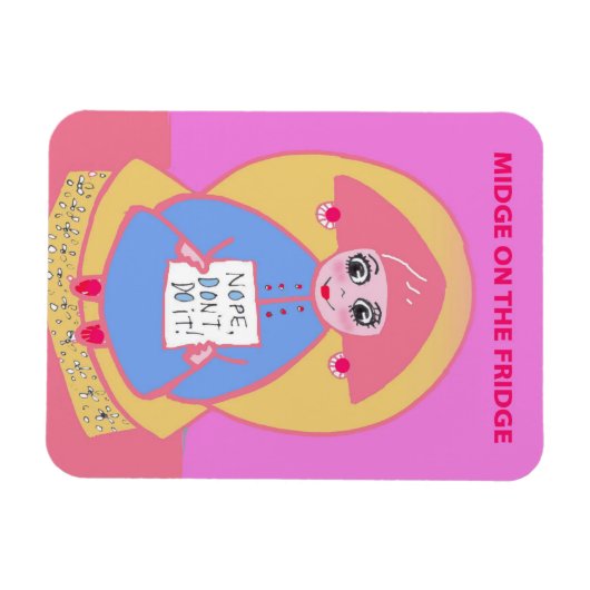 Midge auf dem Kühlschrank Magnet (Horizontal)