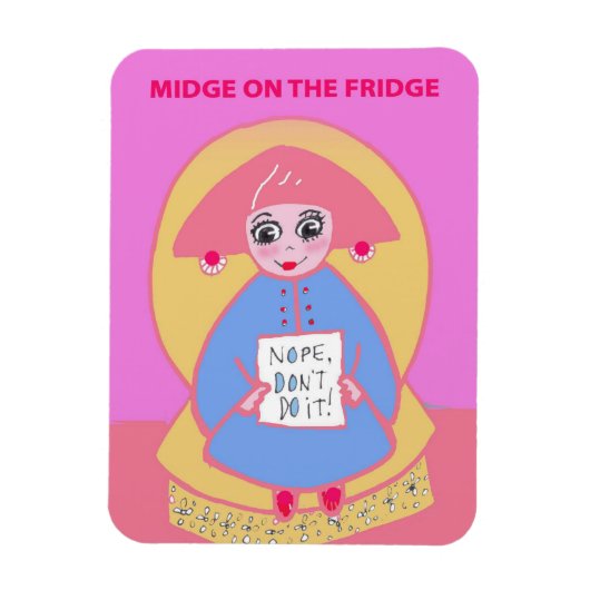 Midge auf dem Kühlschrank Magnet (Vertikal)