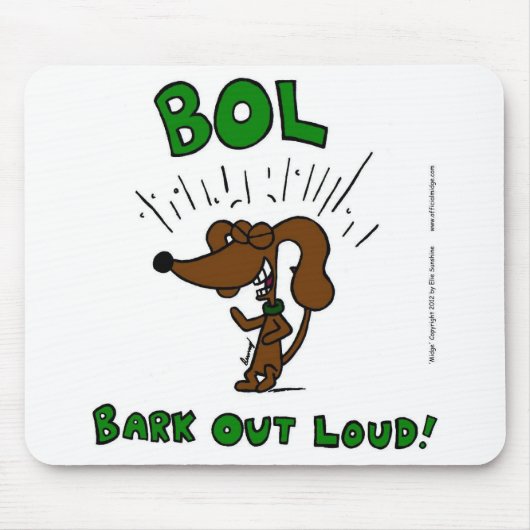 Midge "BOL Bark Out Loud" Mousepad (Vorne)