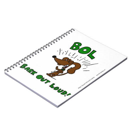 Midge "BOL: BARK OUT LOUD" Notebook Notizblock (Linke Seite)