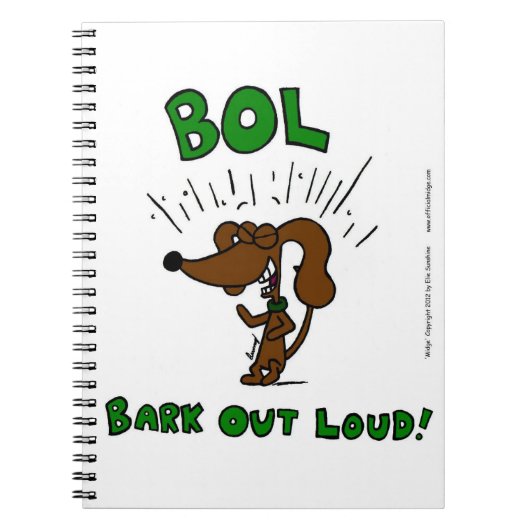 Midge "BOL: BARK OUT LOUD" Notebook Notizblock (Vorderseite)