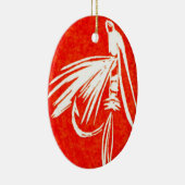 Midge Classic Trout Fly Weihnachtsdekoration Keramik Ornament (Rechts)