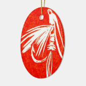 Midge Classic Trout Fly Weihnachtsdekoration Keramik Ornament (Links)