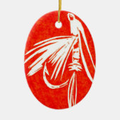 Midge Classic Trout Fly Weihnachtsdekoration Keramik Ornament (Vorne)