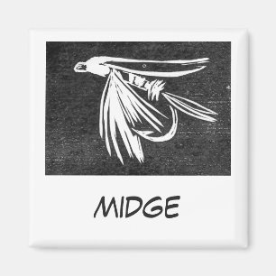 "Midge" Fly Fishing Art Magnet