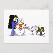 Midge Gebäude a Snowdog Postcard Postkarte (Vorderseite)