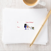 Midge "Happy Holidays" Geschenketiketten Adressaufkleber (Insitu)