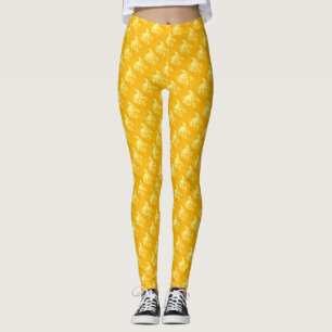 Midge in gelber Nassfliege, Fliegenfischen, Fliege Leggings