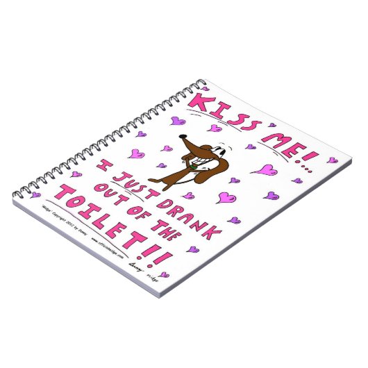 Midge "KISS ME" Notebook Notizblock (Linke Seite)